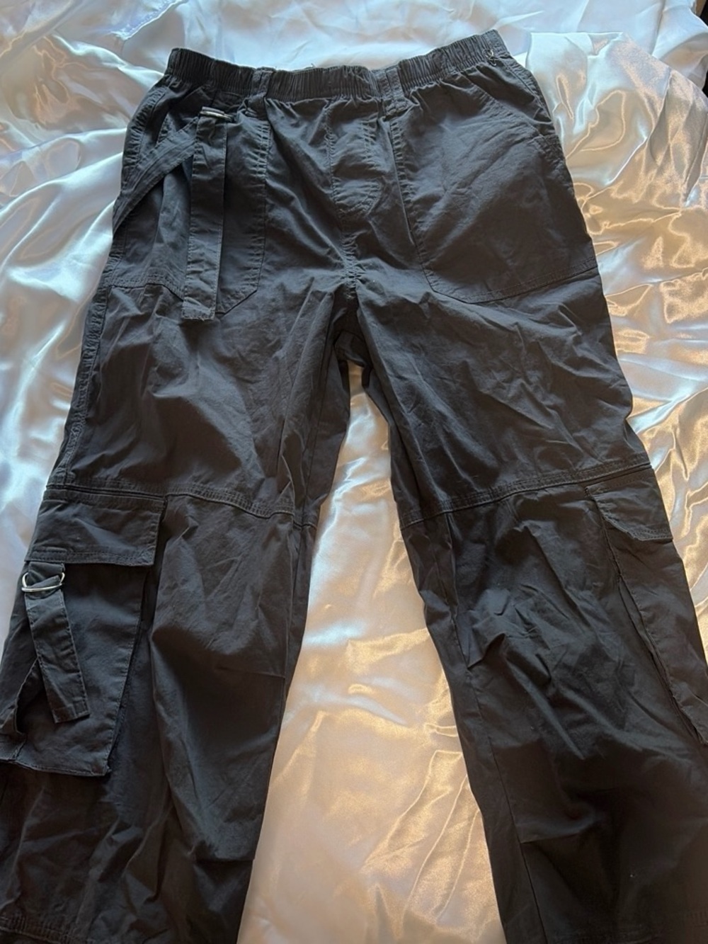 Women’s Dark Grey Cargo Pants - Casual Utility Style